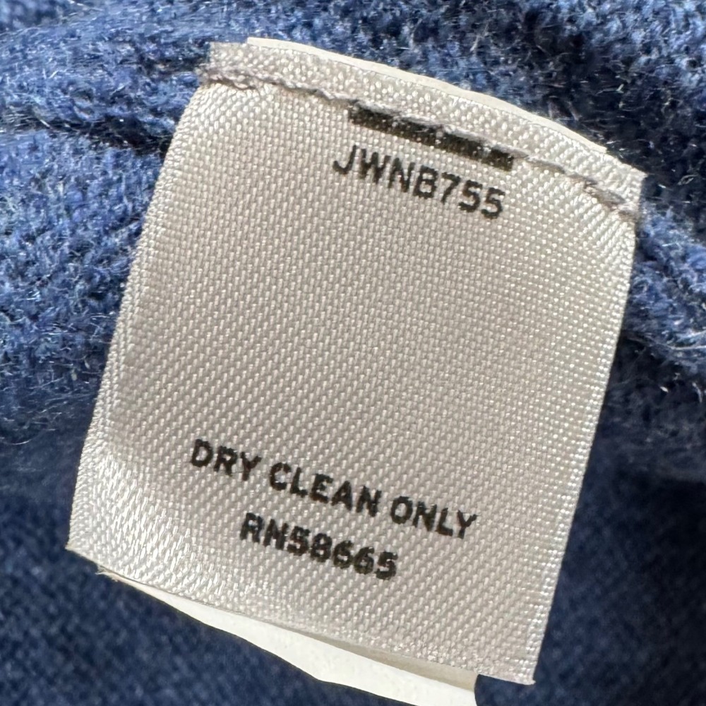 John W Nordstrom Men's XXL Tall Cashmere Quarter Zip Sweater Blue Heather - Picture 4 of 6